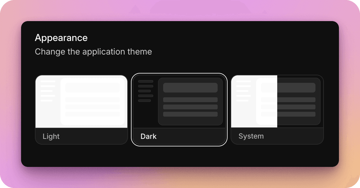 Light and dark mode