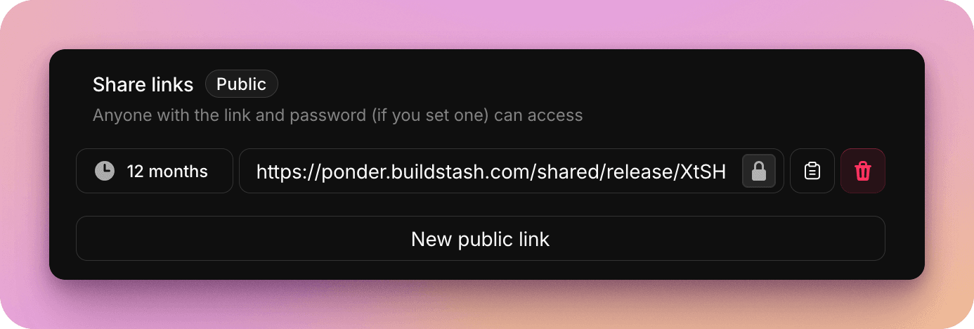 Create public share links