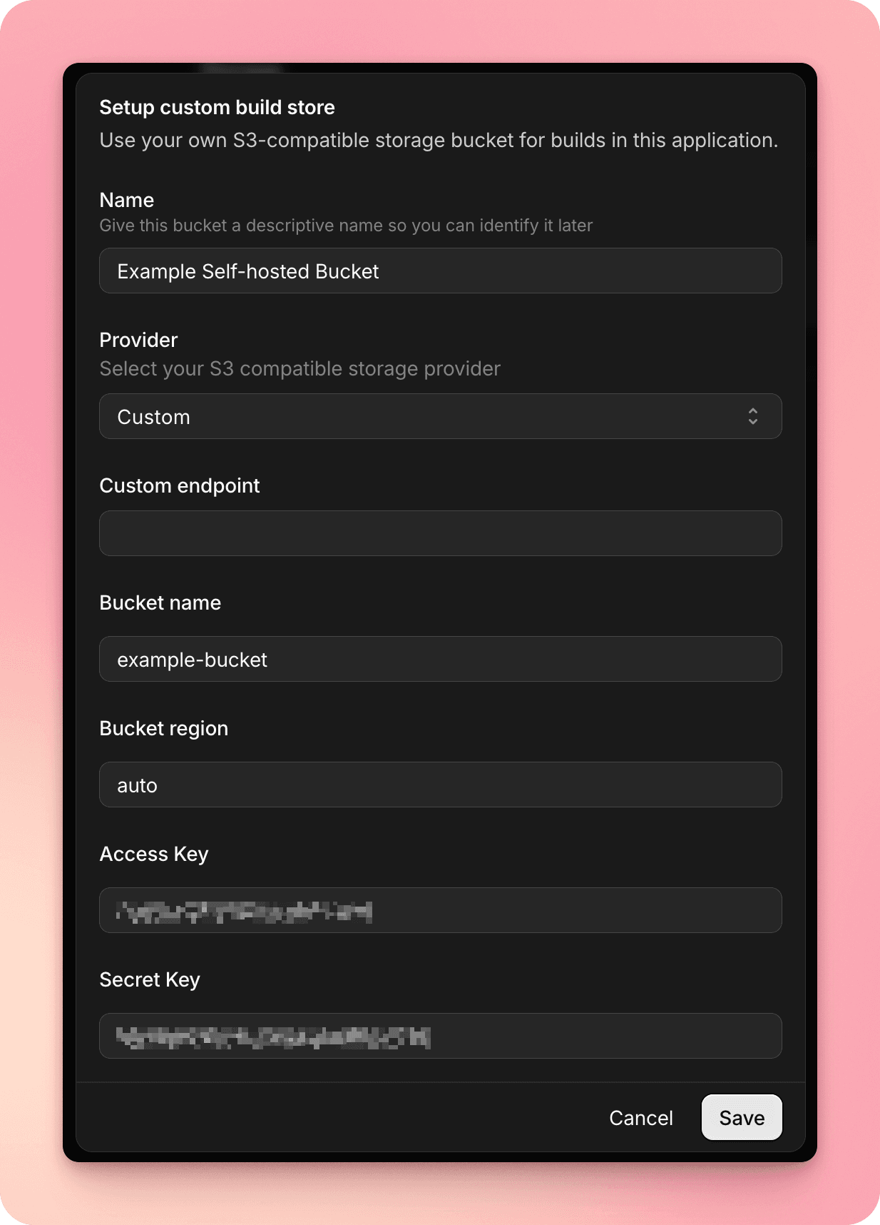 Configure in Buildstash