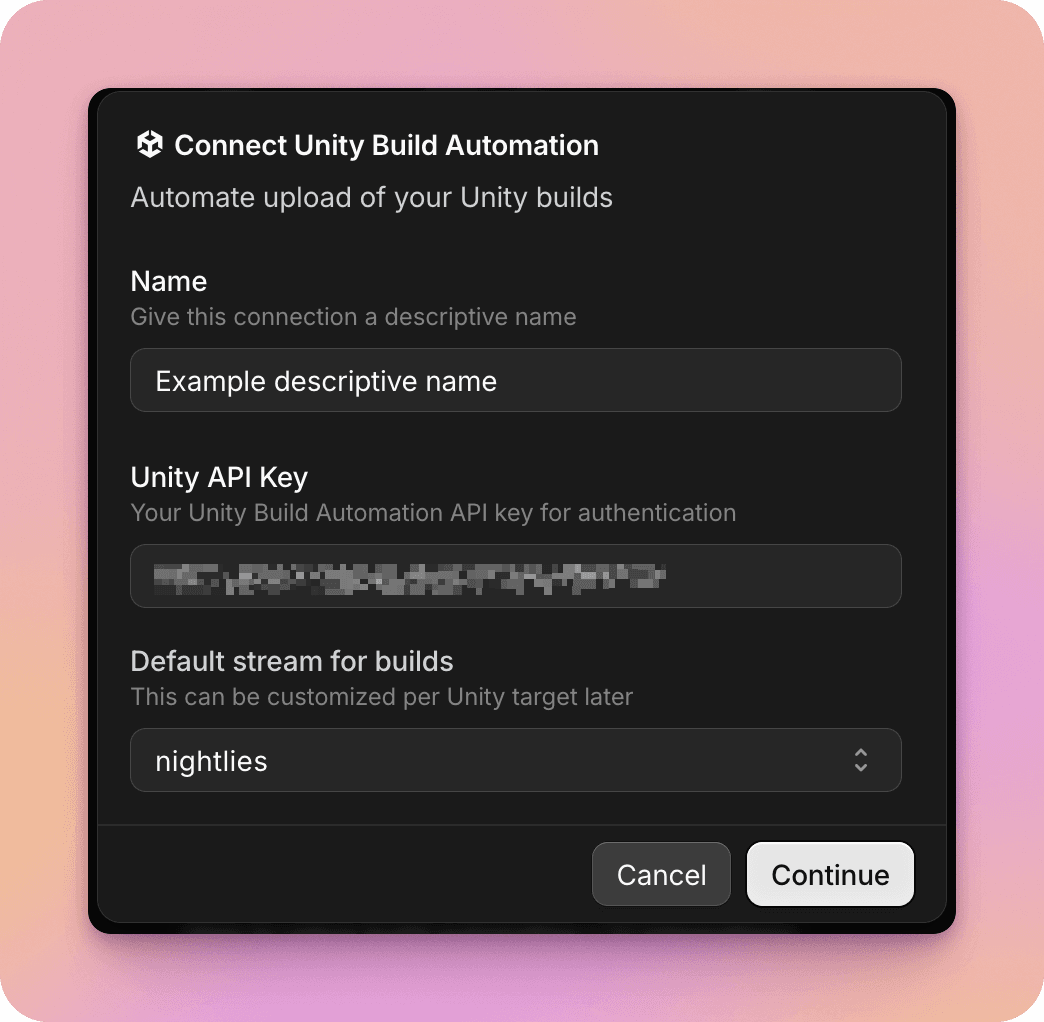 Configure new connection