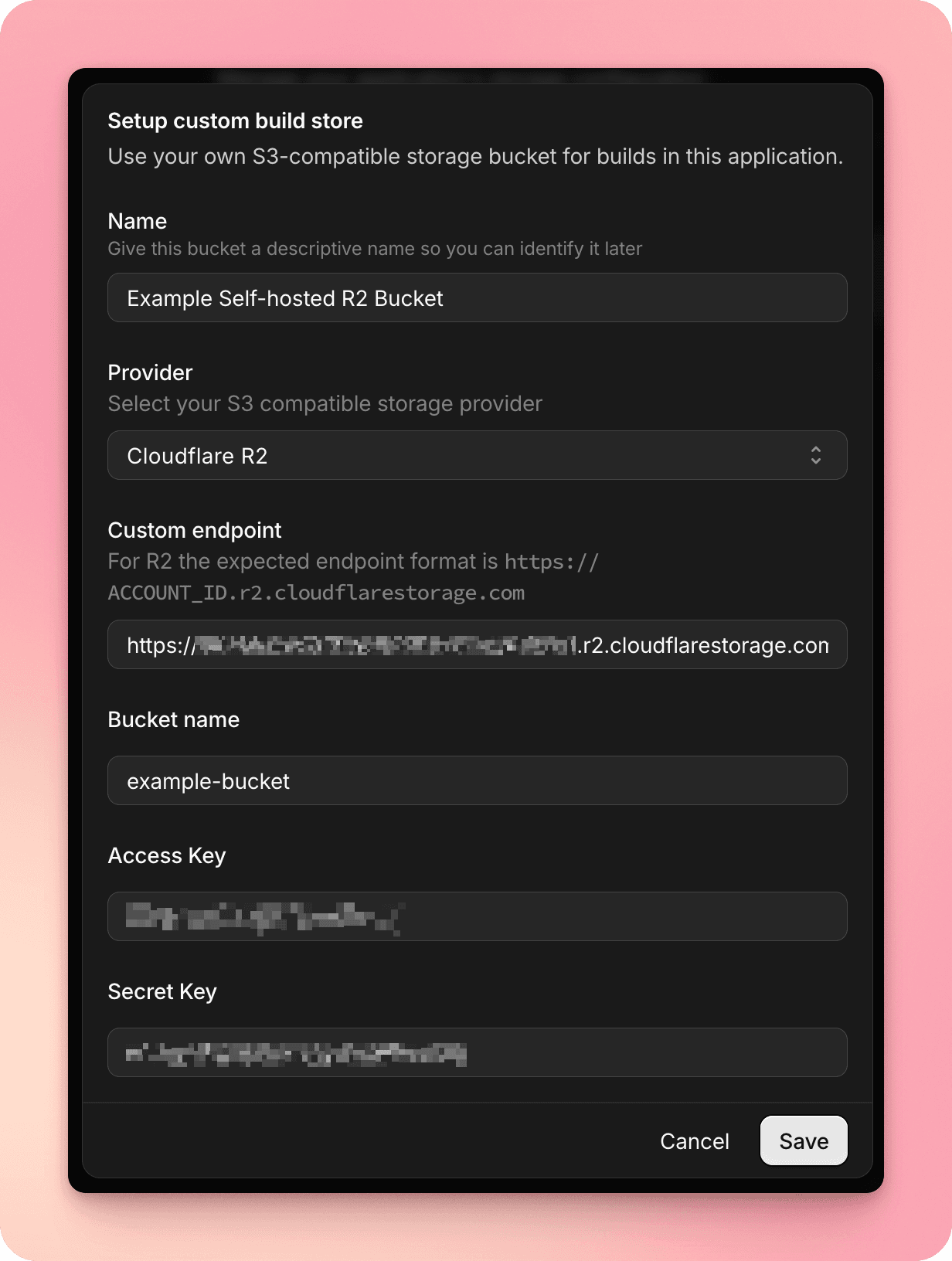 Configure in Buildstash