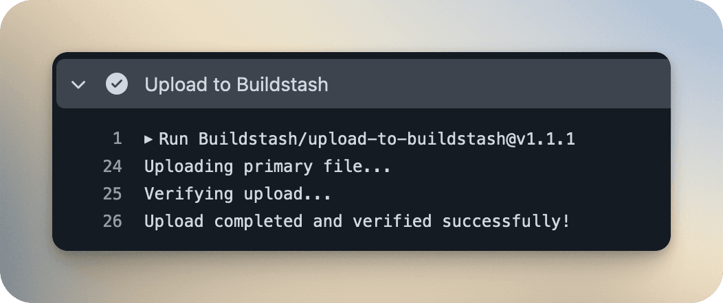 Successful action run