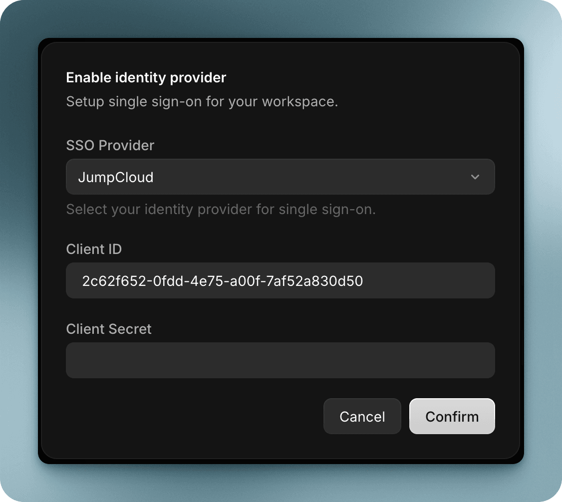 Input provider credentials