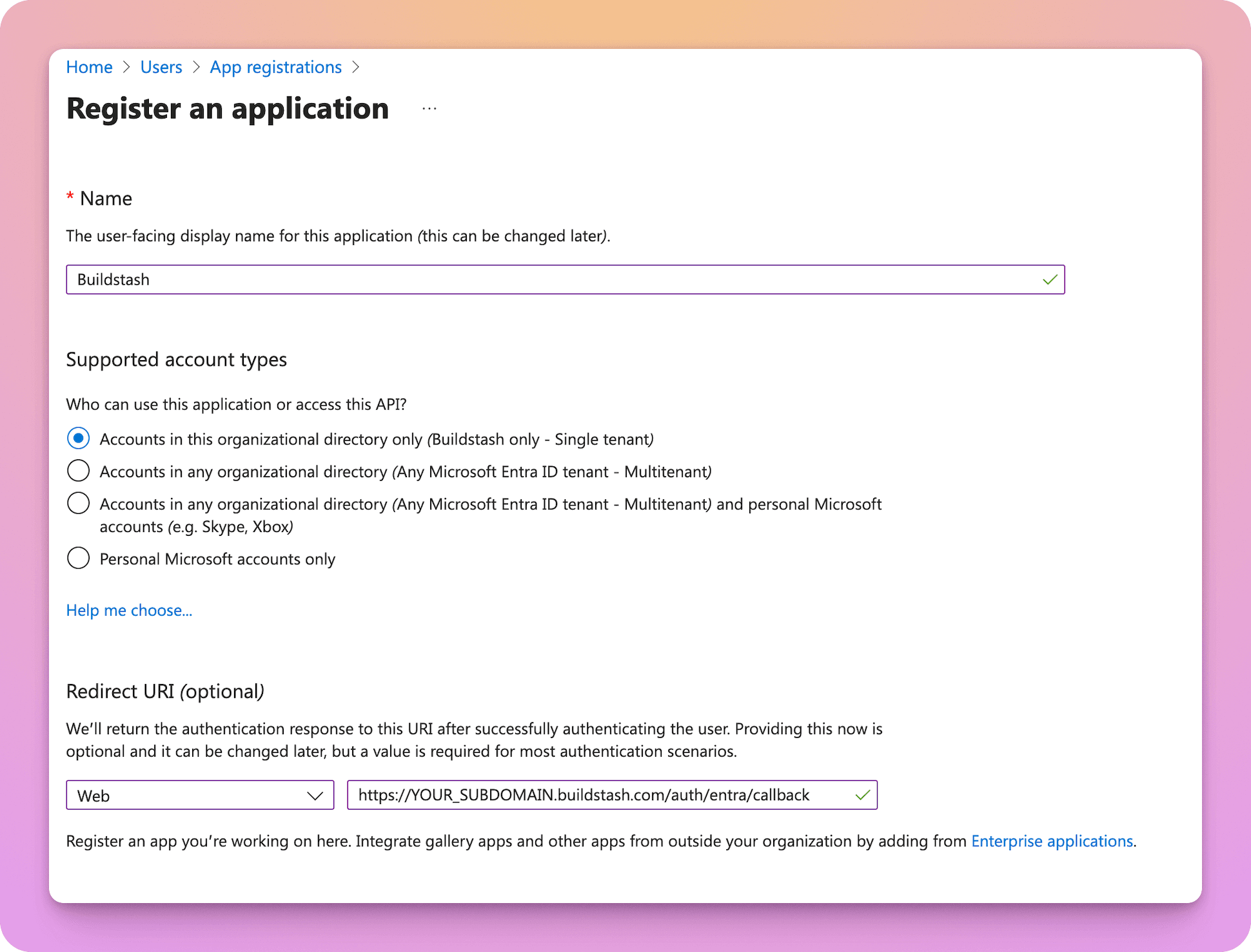 Confirm application details